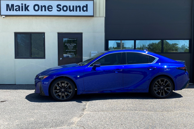 Lexus 2024 IS300 with professional window tint in North Bay